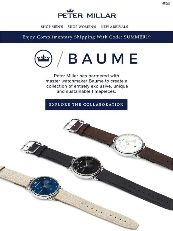 peter millar baume watch