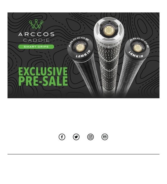 Arccos Golf New Golf Pride & Lamkin Smart Grip Options from Arccos
