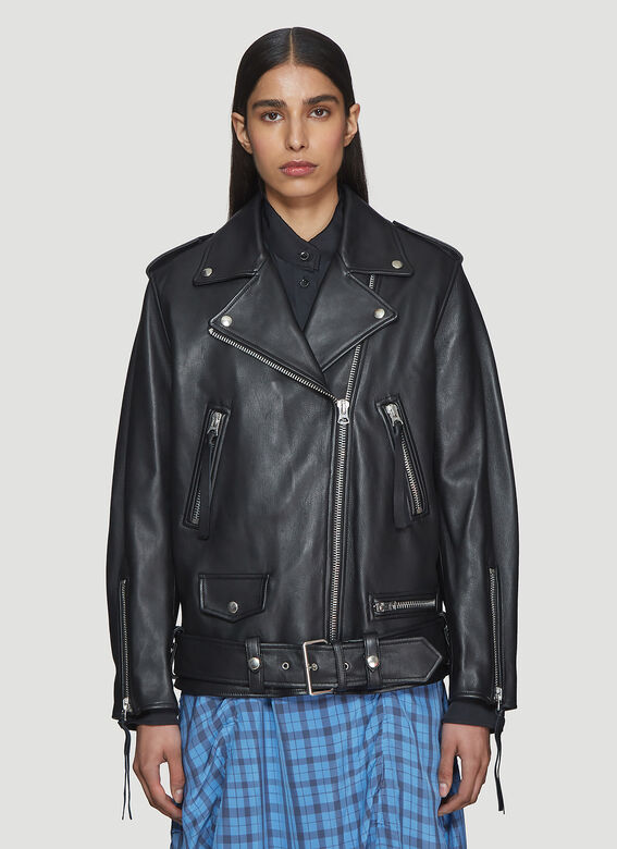 acne oversized leather jacket