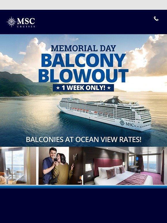 MSC Cruises Memorial Day Sale Balcony Blowout Starts Today Milled