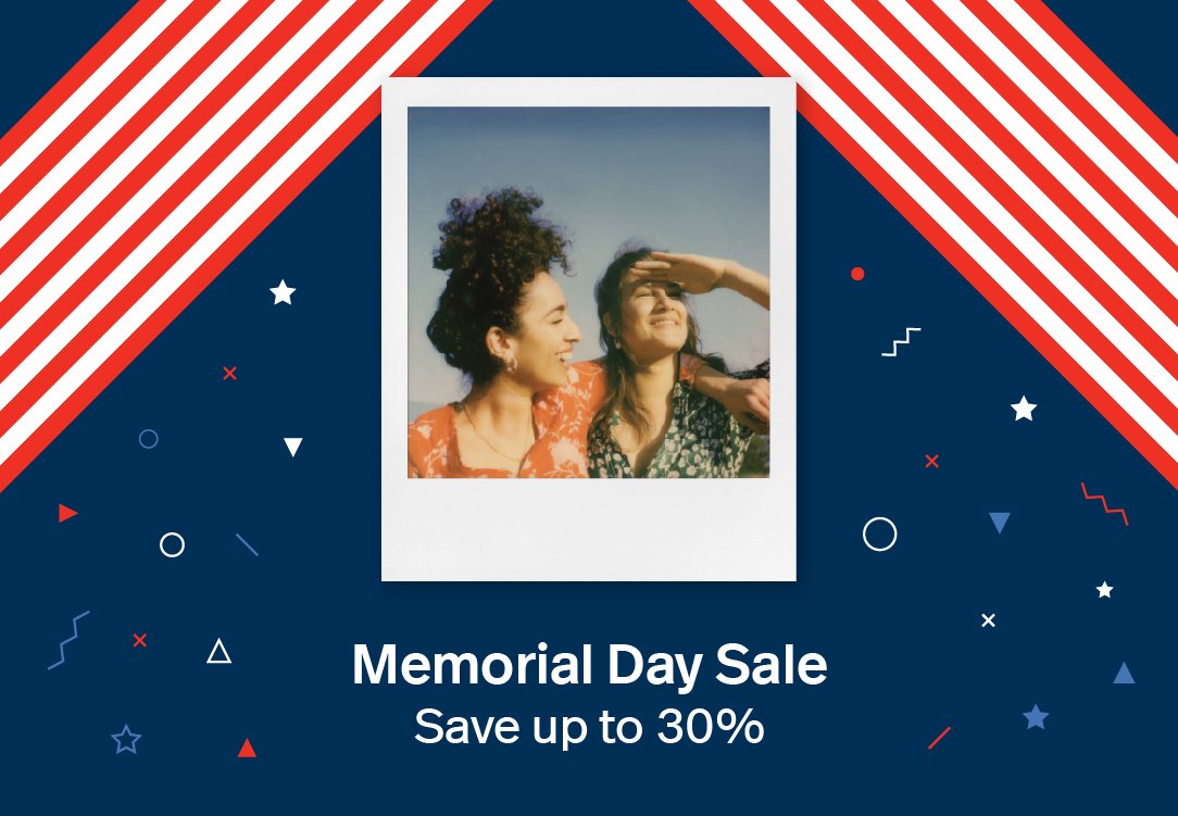 Memorial Day Sale Save up to 30%