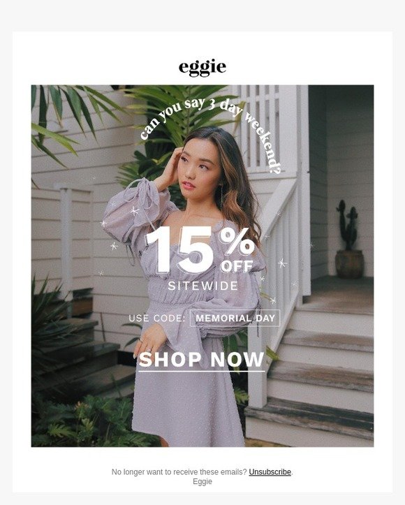 Happy Monday! Here’s 15% Off 🌼