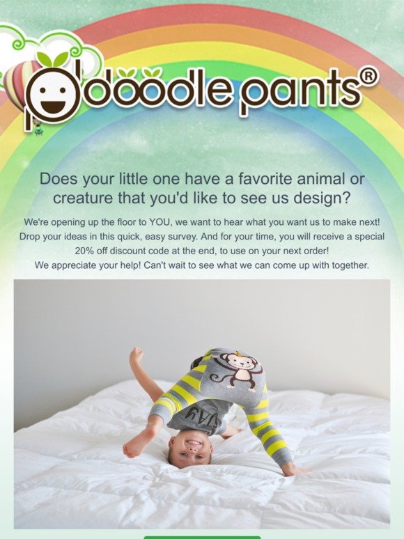 Give us your best doodliest ideas for 20% off!