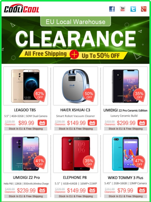 Local Warehouse Clearance Sale, Up To 50% OFF w/ Free Shipping!
