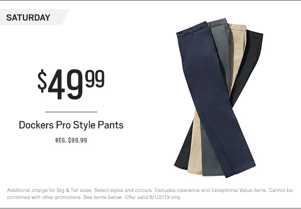 $49.99 Dockers Pro Style Pants 