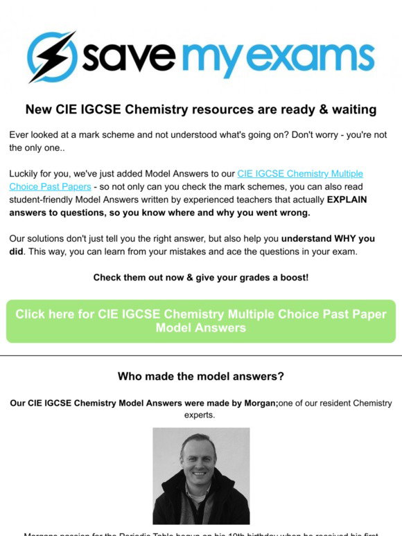 Save My Exams: CIE IGCSE Chemistry Multiple Choice Past Paper Model ...