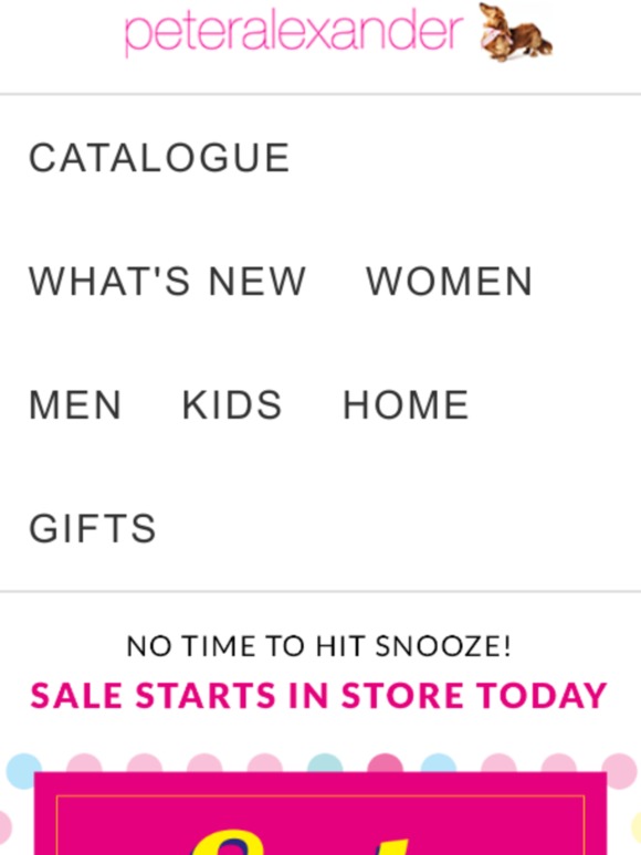 Peter Alexander Sale is on with an Extra 15 Off Today Only! Milled