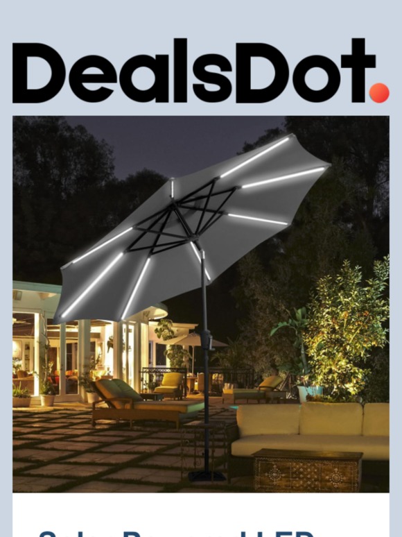☀️50% Off LED Patio Umbrella, Cooler & more summer essentials