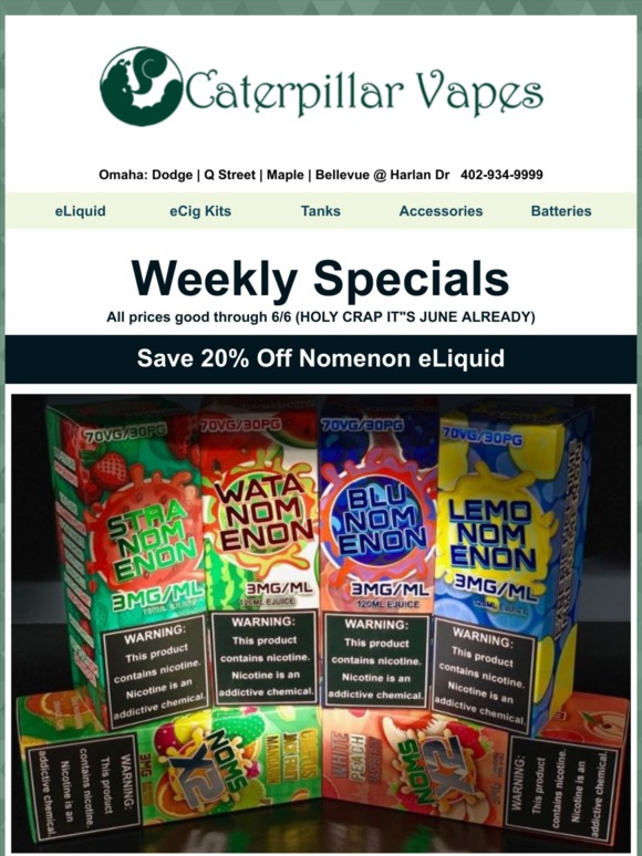 Caterpillar Vapes All the noms Milled