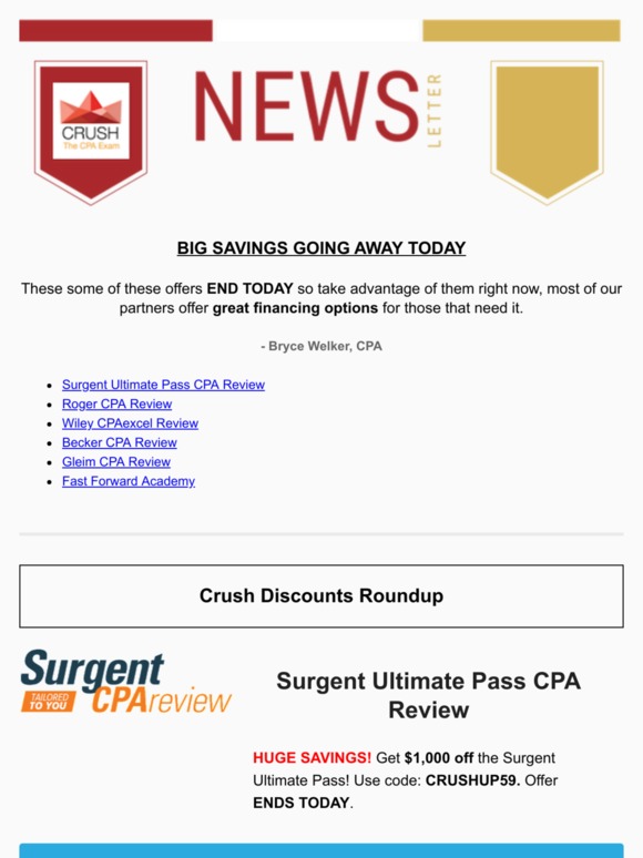 Last Chance to Save $1,000 off These CPA Courses⚠