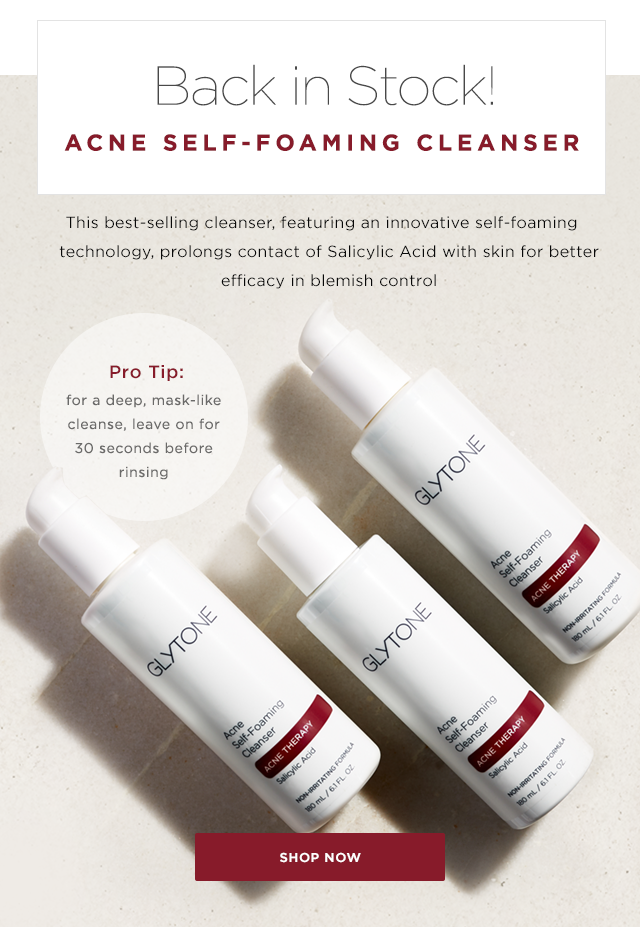 glytone acne self foaming cleanser