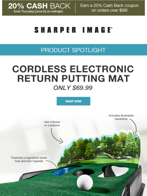 sharper image cordless electronic return putting mat