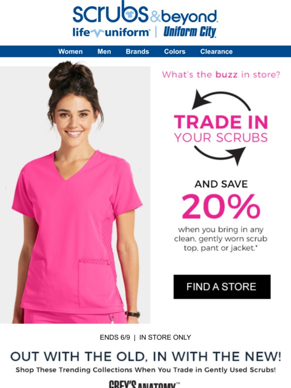 Scrubs Beyond Trade In Save 20 On Trending Scrubs In Store Milled