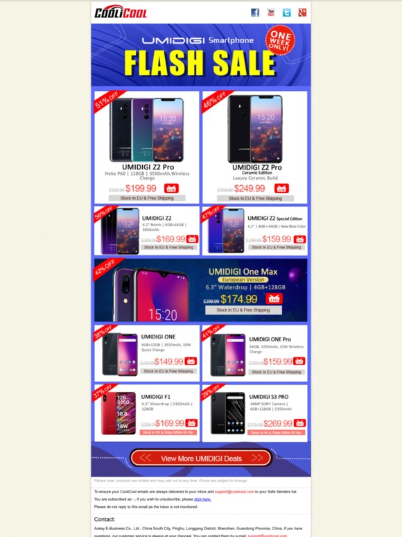 One Week Only! UMIDIGI Limited Time Price Cut Sale.