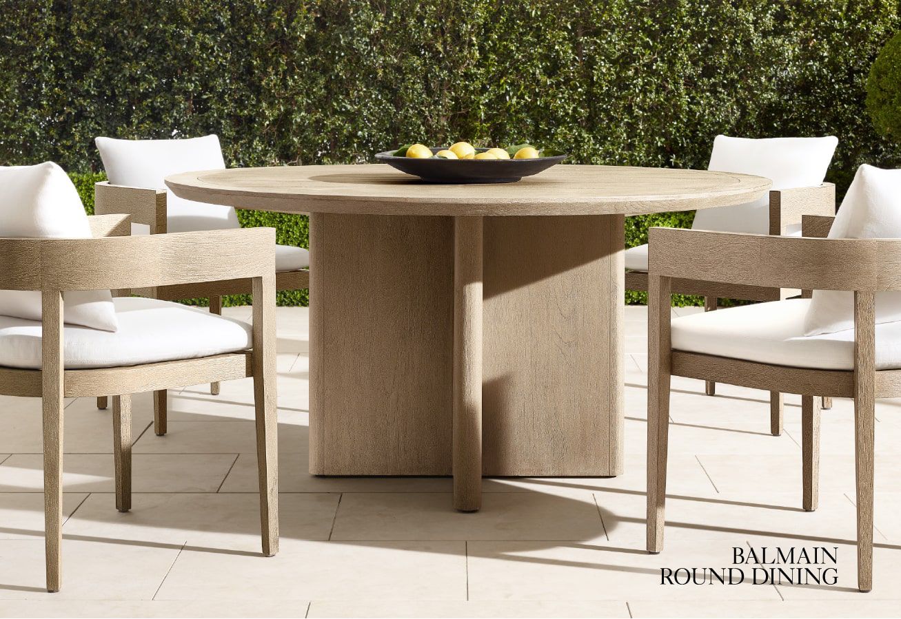 Restoration Hardware The Balmain Outdoor Collection. In Solid Teak