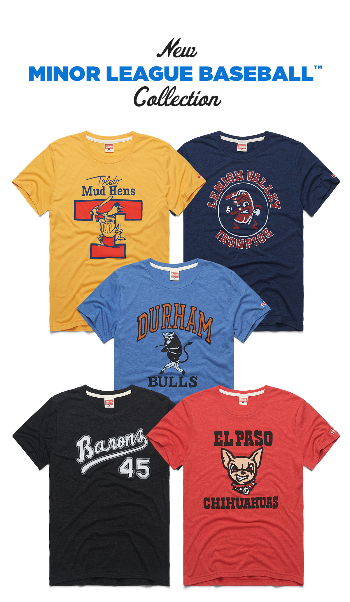 Homage 20 OFF + NEW Minor League Baseball Tees Milled