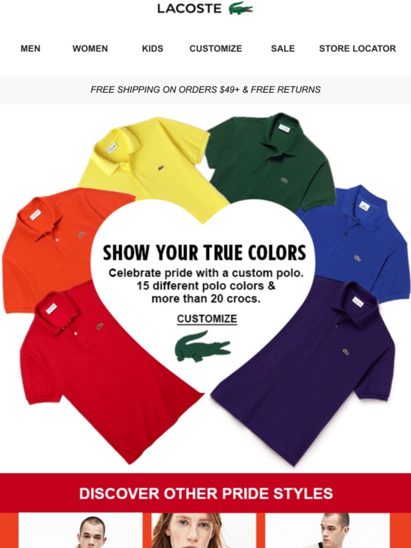 lacoste pride polo