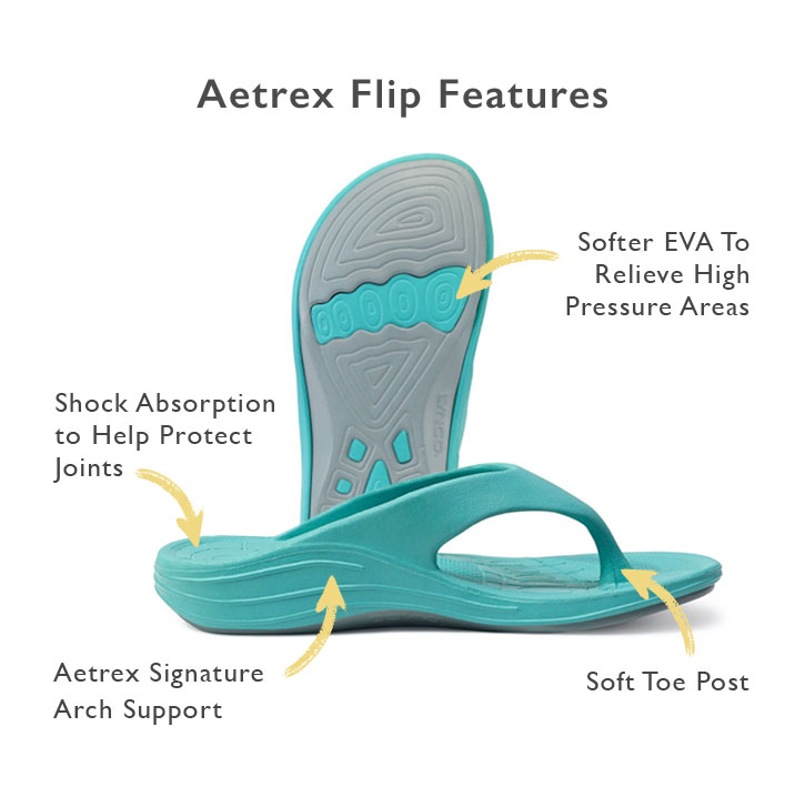aetrex flip flops