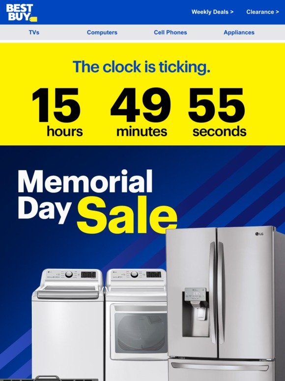 Best Buy ENDS TODAY Save up to 40 on Appliance Top Deals with the