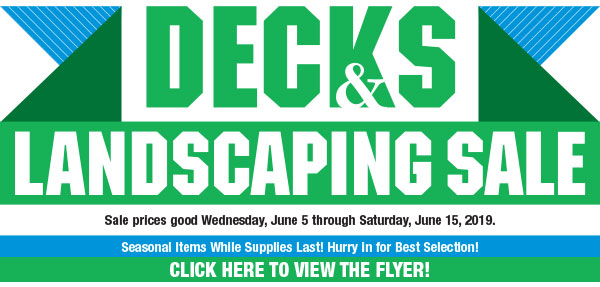 Menards: Decks And Landscaping Sale! | Milled