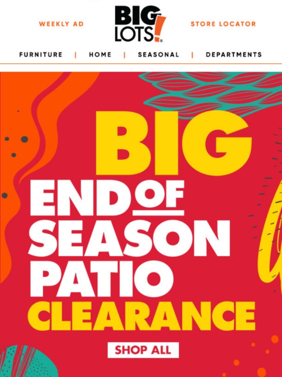 Big Lots Patio clearance sale in full swing Milled