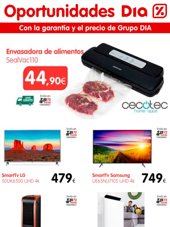  Smart Tv LG 4K UHD por 479€ | Envasadora al vacío 44,90€