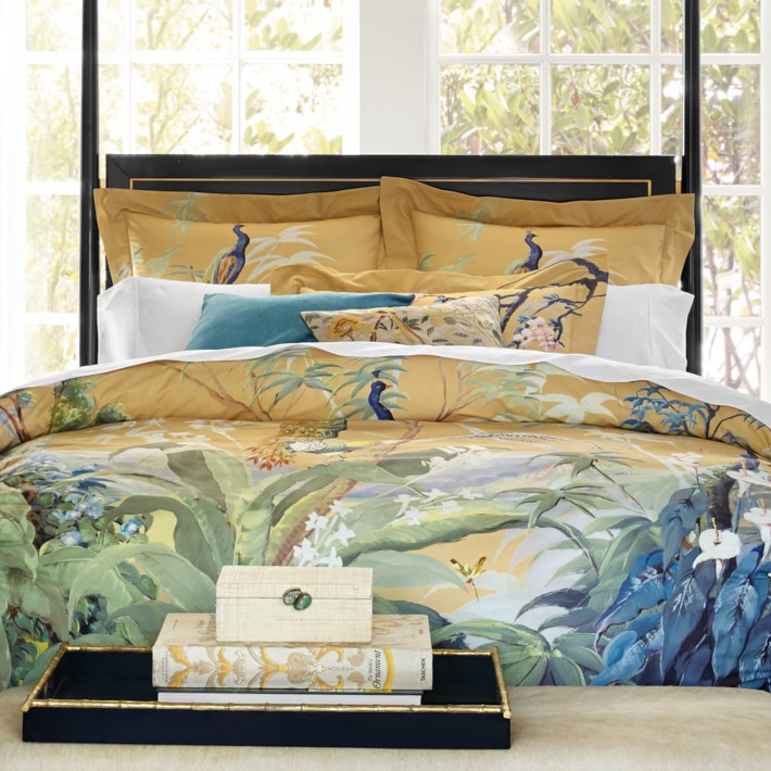 williams sonoma peacock duvet