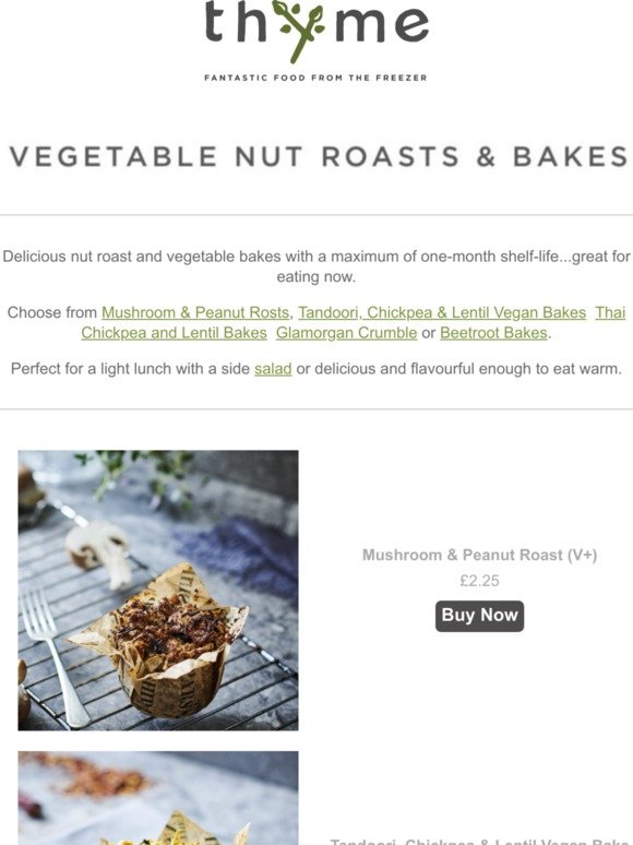 Nut Roasts & Vegetable Bakes
