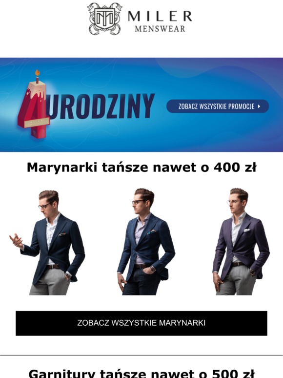 Marynarki i swetry w urodzinowej promocji  >>