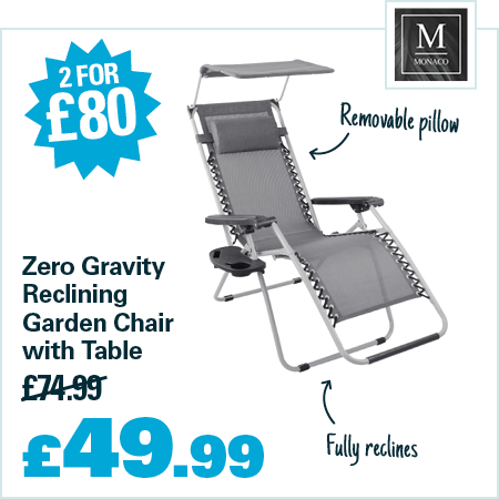 robert dyas zero gravity recliner