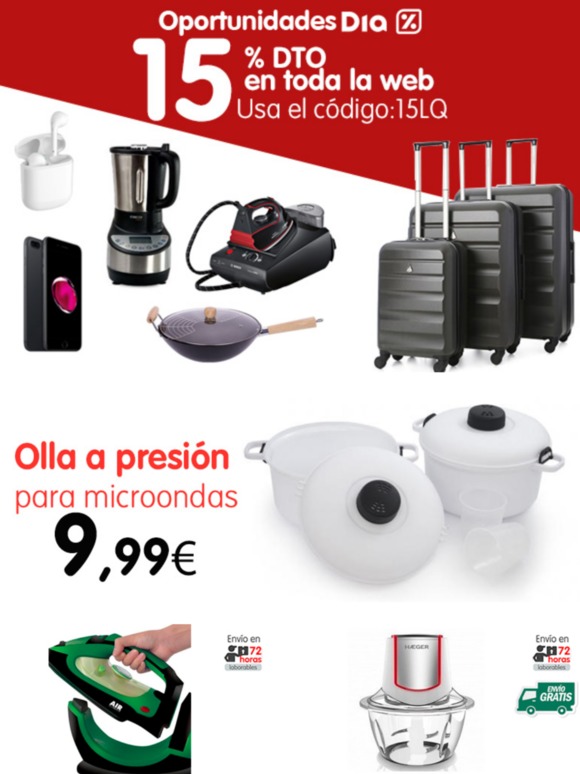  Olla para microondas 9,99€ | Centro de planchado 23,99€