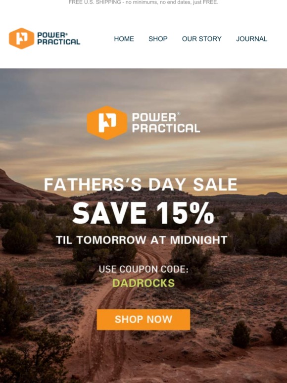Father's Day Sale until Tomorrow at Midnight