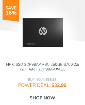 HP C SSD 2DP98AAABC 250GB S700 2.5 inch Retail 2DP98AA#ABL 
