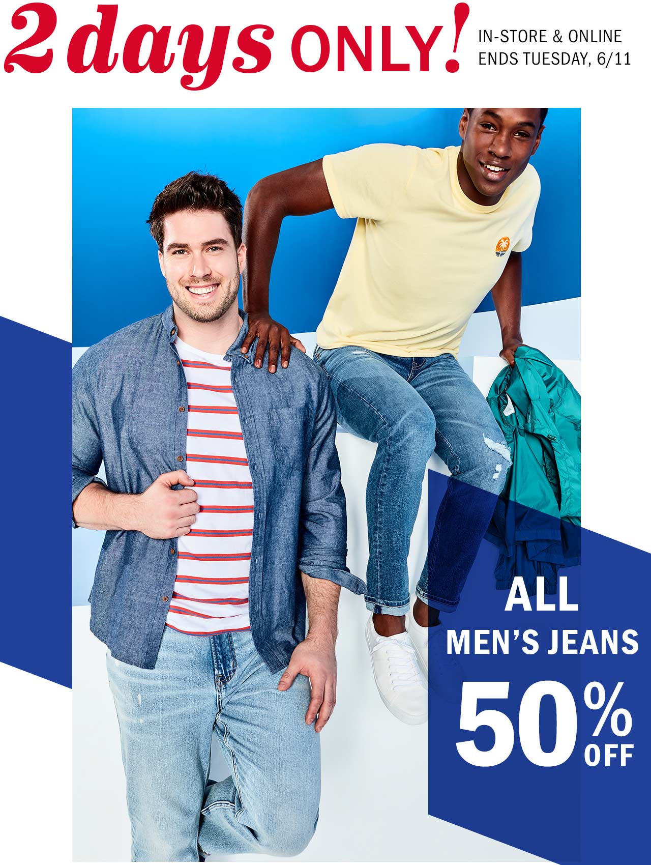 old navy 50 off jeans