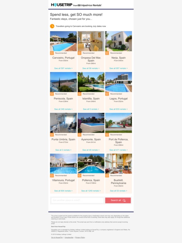 Carvoeiro inspiration – your perfect place from £50/nt