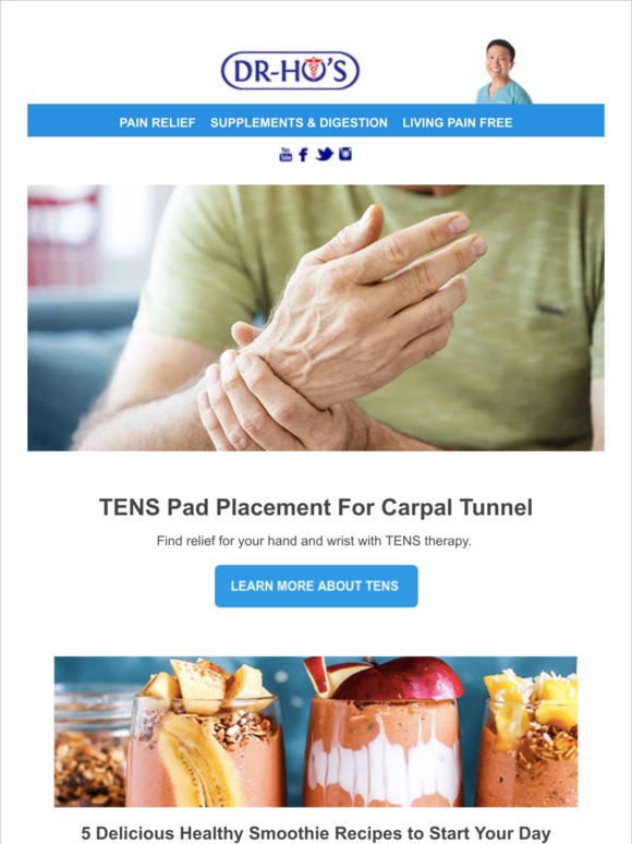 Carpal Tunnel Tens Machine Placement Chart