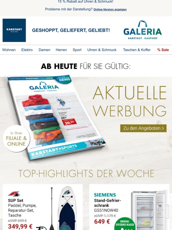 Karstadt Online Shop Die TopAngebote der Woche! Milled