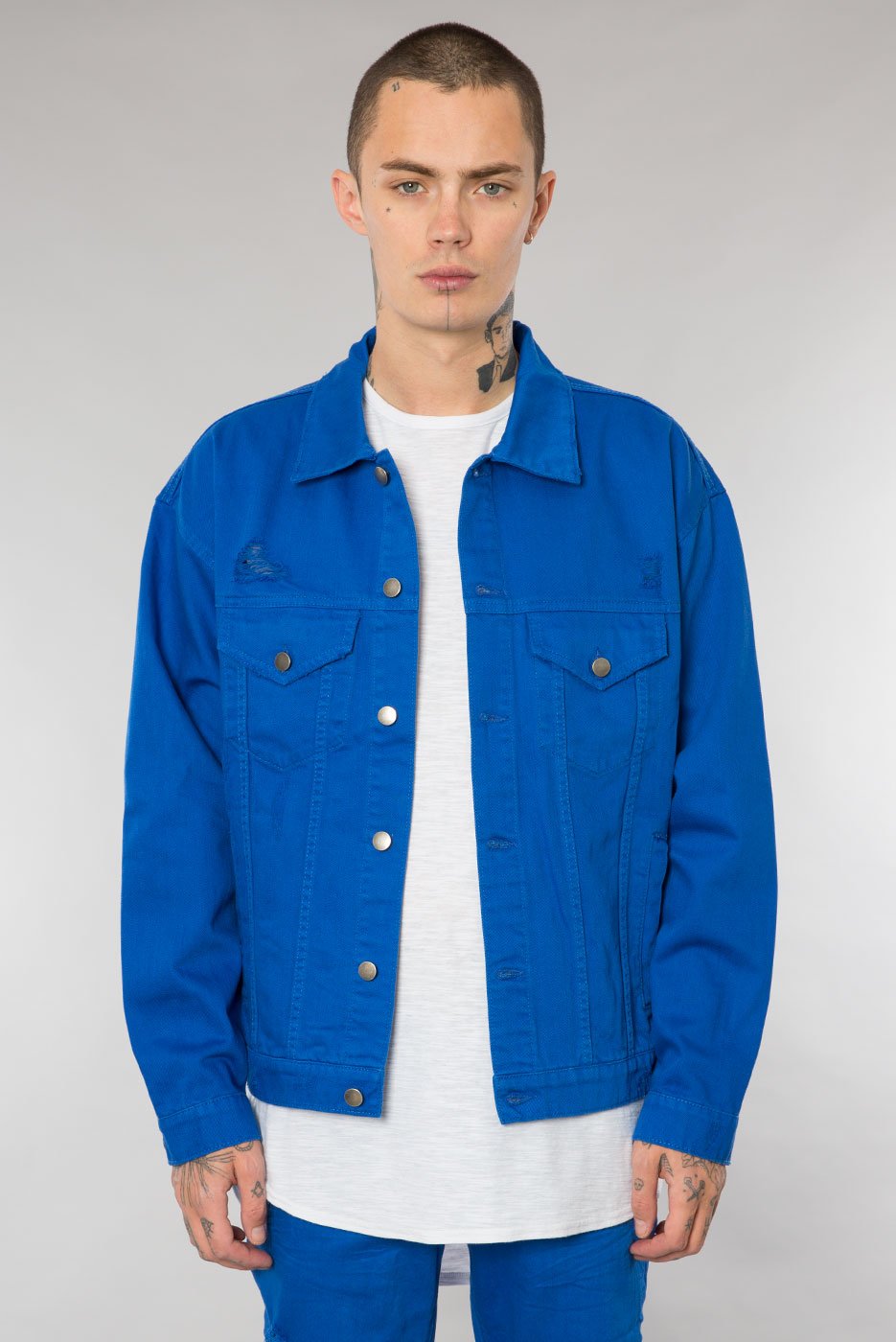 cobalt blue denim jacket