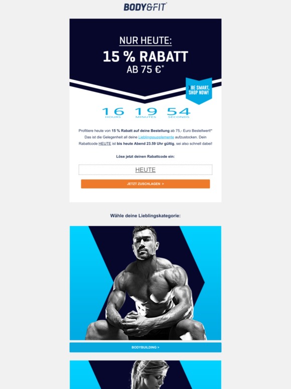 Bis heute Abend 23:59 Uhr: 15 % RABATT!*