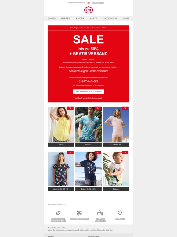 Der Sommer-SALE beginnt + GRATIS VERSAND