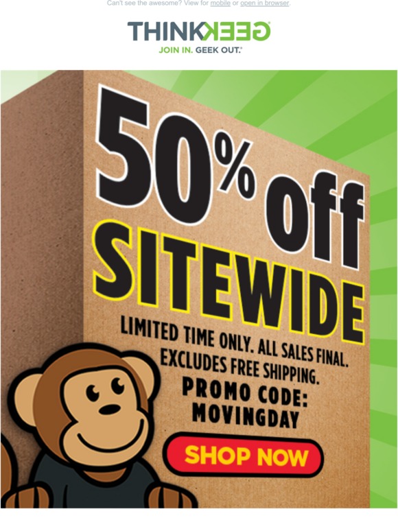 50% Off Sitewide