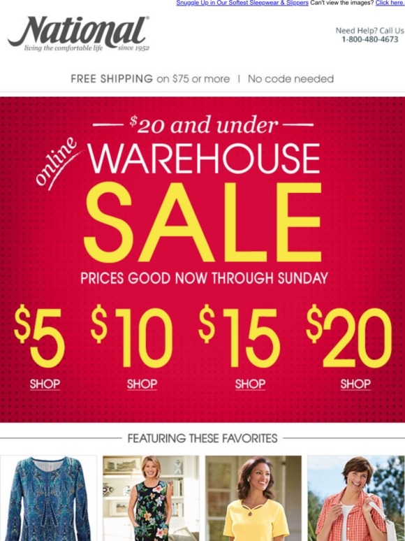 ShopNational 🔥Hot Savings! Shop our Warehouse Sale for Prices as Low