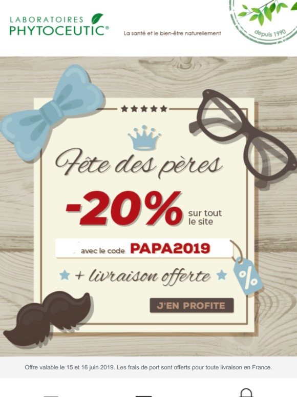 Fête des Pères 🎁 -20% & Livraison Gratuite !
