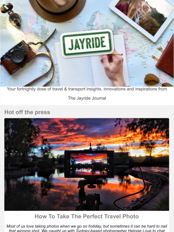 How To Take The Perfect Travel Photo, NRMA Members To Benefit From Jayride Partnership and more
