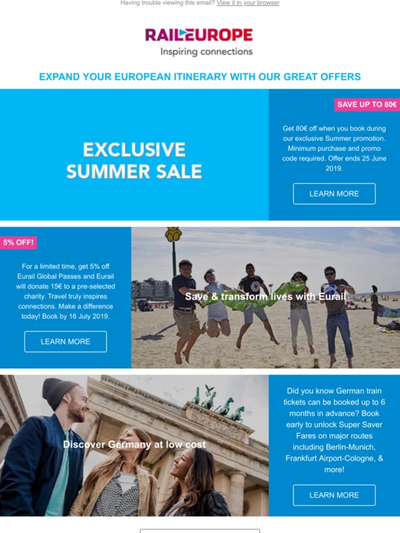 Ready for summer? Travel in Europe by train!
