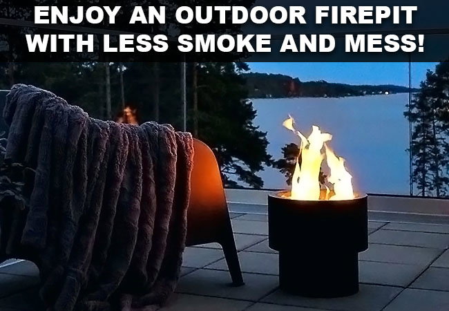 Solid Signal Unique Pellet Fire Pit Experience Without Smoke Sparks Clean Up Milled