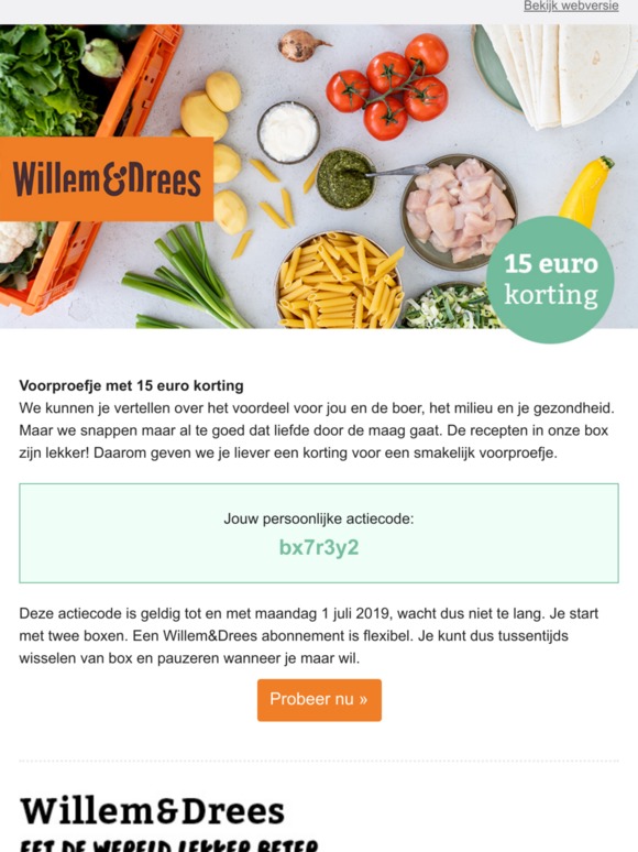 15 euro korting op jouw eerste bestelling