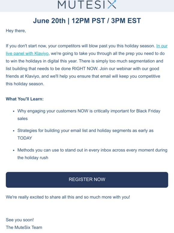 [WEBINAR] Now is the time to win the holidays with email!