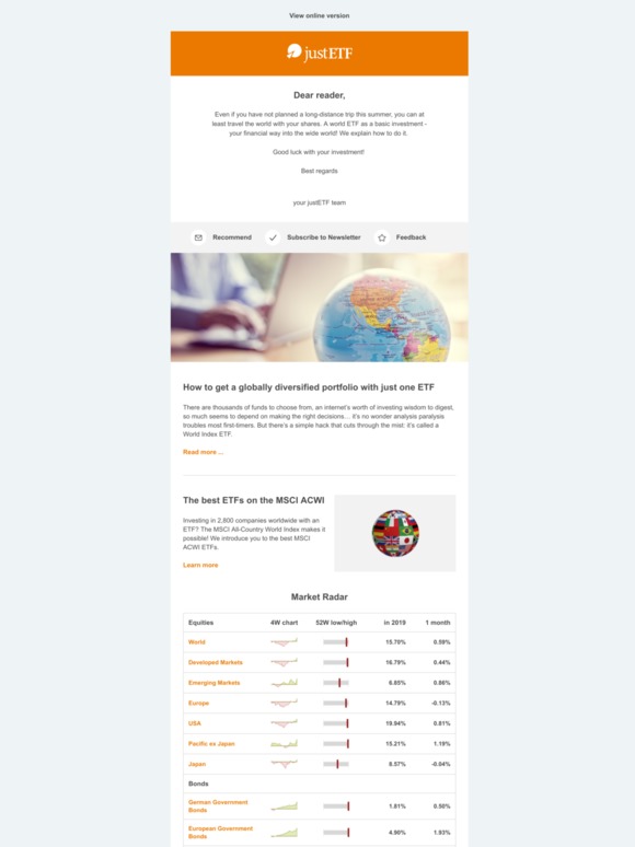 The world lies at your feet: Investing globally with a world ETF!