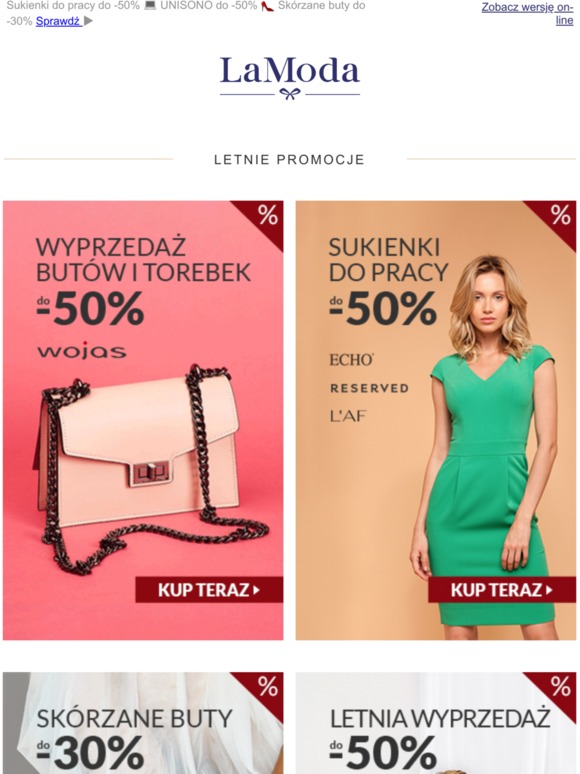 Trwa wyprzedaż butów i torebek do -50% ✂ 👠 👜